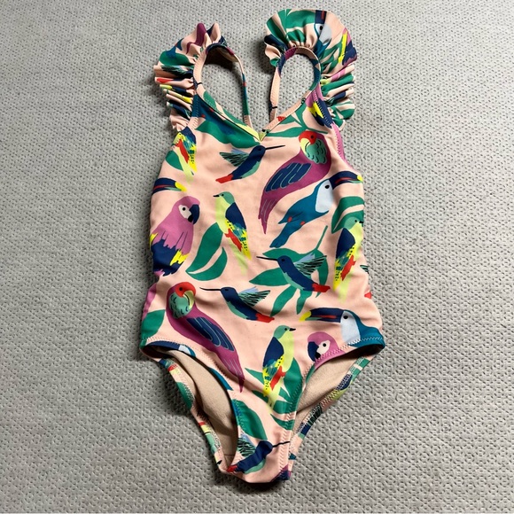 Tea Collection Swim Tea Collection Bird Tropical Print Pink One